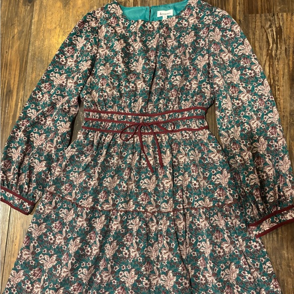 &merci Women’s Boho maxi dress, Dark green floral - Picture 3 of 7